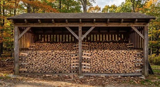 Укладка дров в Азове, улица Берёзовая, 37